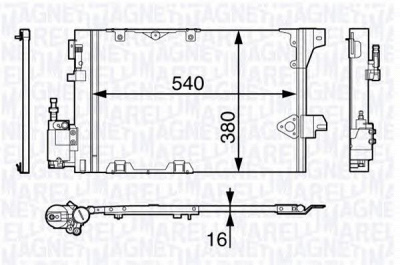 MAGNETI MARELLI 350203703000 -  Конденсатор, кондиционер